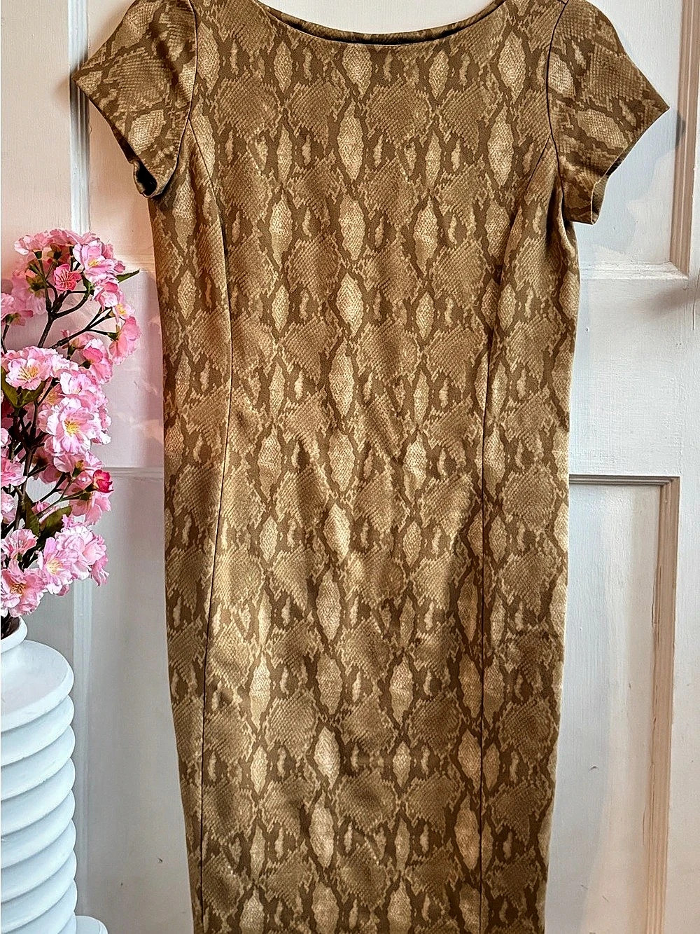 Lauren Ralph Lauren Animal Print Dress in Brown PXS Like New